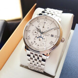 罗宾尼（LOBINNI）品牌联名款德国认证手表男士全自动机械表品牌世界瑞士风十大名表 旗舰版【银针朴杏面】钢带款