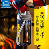 乐扣乐扣运动水杯2000ml大容量健身水壶顿吨桶超大户外健身杯子吸管 蓝色 1.5L