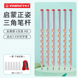 思笔乐（STABILO）文具洞洞铅笔 6支小学生练字铅笔 正姿矫姿三角粗木杆易抓握儿童礼物 金属银 儿童节礼物