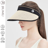 玖慕（JIUMU）防晒帽女遮阳帽太阳帽空顶帽草帽凉帽夏季户外遮脸防紫外线帽子女