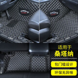 端目桑塔纳脚垫 适用于23 24款 大众桑塔纳脚垫 全包围包门槛防水脚垫 黑色米线 13-24款三厢新桑塔纳脚垫