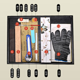 追师发簪手工diy材料制作女生中秋礼物桃木黑檀木簪子新中式小叶紫檀 桃木+黑檀木+工具包+白色礼盒 1件套