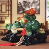 禾笙堂貔貅摆件办公室前台装饰品家居客厅玄关摆件店铺开业乔迁送朋友 母-纳福翠玉款-大号