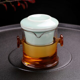 杰艺泡茶壶红茶茶具茶壶玻璃陶瓷过滤双耳泡茶器功夫茶壶花茶冲茶器 泡茶器-青瓷