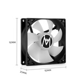 方糖机械大师Kaka Lock 8厘米/9厘米 ARGB风扇 PWM温控调速4pin 串联静音 散热风扇 S9A 单包 黑色9厘米