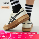ASICS亚瑟士 男鞋休闲鞋运动复古板鞋舒适耐磨帆布鞋 COURT TRAIL 米色/黑色 36