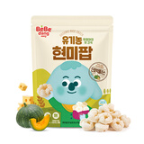 贝贝团韩国进口米饼 宝宝大米饼饼干 米饼糙米条米圈泡芙条宝宝零食小吃 糙米圈(奶酪南瓜味)