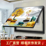 良品大师电表箱装饰画免打孔现代简约配电箱遮挡壁画客厅挂画闸盒开关墙画 家和富贵 50*40遮挡40*30 上掀款