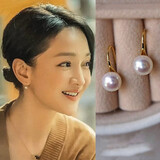 925银珍珠耳钉女2023年新款气质时尚高级感小众设计耳环耳钩 es226耳钉（金色）一对 10mm