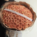 鲜花情人节520卡布奇诺玫瑰花束同城配送朋友闺蜜老婆女友生日表白礼物 幸运快乐·经典复古色99朵卡布奇诺花束 同城配送 支持预约日期