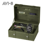 AVI-8飞行员手表男石英表英国镂空军表大表盘夜光情人节礼物送男友老公 AV-4065-05礼盒套装