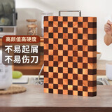 竹韵轩棋盘格菜板抗菌防霉家用切菜板实木菜板砧板粘板案板大号擀面板 棋盘格实木菜板40*29*30