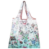 蕙意蕙可折叠环保购物袋中号结实超市轻便时尚买菜包收纳结实耐用手提袋 糖果蛋糕