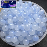 若冠菩提珠子散珠100颗8mm仿玉珠渐变双色串珠手工diy项链手串配饰品 7宝蓝8mm(100颗)/包+弹力线