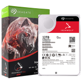 希捷（SEAGATE）NAS硬盘 12TB 私有云 256MB CMR垂直 静音低耗 机械硬盘 希捷酷狼Pro 数据恢复服务 ST12000NT001