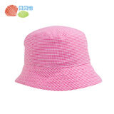 贝贝怡【官方发售】宝宝遮阳帽太阳帽婴儿双面渔夫帽 玫红 48cm(建议1-4岁)