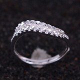 纯已久银饰99足银戒指 满天星银戒指 时尚开口 多层银镂空满天星戒指食指戒指时尚个性指环 2层满天星戒指