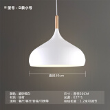 艺标北欧餐厅LED灯具饭厅餐桌灯客厅办公室书房简约现代饭店日式吊灯 D款30cm白色(配18瓦LED暖光)