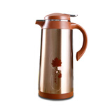 瑞家（RIKA） 瑞家RIKA保温壶家用玻璃内胆暖壶不锈钢水壶大容量热水瓶会议室 1.3升 彩咖啡 1.3L