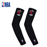NBA休闲篮球护臂男湖人公牛队长款袖套护肘护手臂防扭伤球迷礼物 热火队黑色2只 S码
