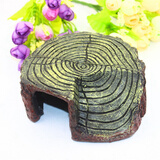 鱼缸用品乌龟缸晒台乌龟晒台晒台鱼缸造景仿真石头乌龟晒台躲避洞穴龟台 圆形树桩龟台