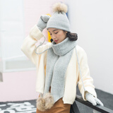 677888【礼盒】帽子围巾手套三件套冬季女一体生日礼物送女朋友女友保暖