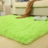 月之吻 高毛金丝绒地毯 客厅茶几沙发卧室地毯 可水洗 多尺寸可选可定制 果绿色 70*160CM