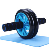 蒙拓嘉 健腹轮腹肌轮家用静音收腹机双轮滚轮健腹器运动健身器材套装 双轮蓝色(轮直径约16.5CM)