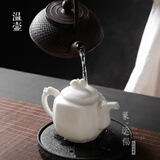象运福玉瓷貔貅壶陶瓷白玉瓷茶壶德化白瓷大号单壶象牙白泡茶壶功夫茶具 玉瓷貔貅茶壶 300ml