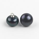 三爱彩色珍珠贝壳纽扣女毛衣羊毛开衫衬衫圆形扣子手工DIY吊坠配件 黑色 9mm5颗