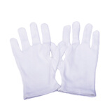 福安阁全棉乳白色手套盘玩工具手串佛珠棉布劳保防护手套文玩保养手套 一袋手套12对24只