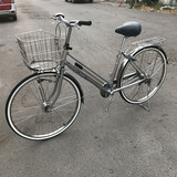 基洛夫内变速自行车日本式轻便车不锈钢老年式复古公主通勤学生城市成人 亮银色碳钢自行车无前灯 身高165-175CM 26英寸 单速自行车