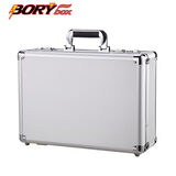 BORY 收纳手提密码保险箱手提工具展示箱 A4文件箱 小号手提公文箱 420中号拉丝银 空箱