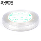 福安阁 佛珠专用线DIY饰品穿珠线穿珠绳手链线中国结编制线彩色多种规格 5米 透明水晶线1号