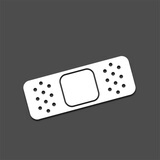 浮生 汽车个性创口贴车贴涂鸦贴纸划痕贴防水遮盖汽车创可贴纸车门车身装饰贴 创口贴 白色 C20505