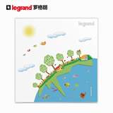 罗格朗（LEGRAND）开关插座面板电工电料仕典系列特色儿童卡通趣味开关面板清单报价 S1环保地球一开双控