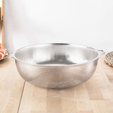 宏利 不锈钢漏盆家用厨房齐全滤水淘米篮加厚洗菜篮厨房沥水篮漏筛水果篮收纳篮 13.5cm口径双耳沥水篮