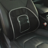 拓思汽车腰靠可调节腰枕车用腰靠背垫冰丝透气腰托夏季腰枕办公通车用 黑色按摩 单只 单只价