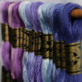 多美绣 法国DMC十字绣棉线 手工DIY25号欧式立体刺绣线青木和子套装单色 蓝紫色系（25支色）