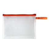 信发 TRNFA TN-2002-A4（橙色） EVA环保材质防水文件袋/方块透明拉链袋 六角网格资料袋/学生办公果冻系