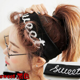 艾梵妮（Eyefanniy） 韩版潮男士运动发带束头带发箍头饰宽边发饰宝宝头套饰品儿童头 6#SWEET黑色