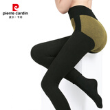 皮尔卡丹保暖裤女连裤袜2800D加绒加厚钻石V裆超柔面膜火神绒PI纤维拉绒打底裤黑色均码外穿连袜
