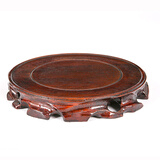 领格（LINGGE） 木雕实木底座托盘架花盆花瓶鱼缸奇石头摆件木花架子客厅 普通根雕底座 高2.5cm直径14cm承重120斤