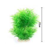 水族箱鱼池鱼缸水草箱造景仿真水草 人物假山珊瑚贝壳假鱼水草塑料水草 仿真植物 鱼缸布景 CT0801大旋草绿色 高22CM