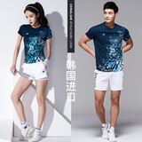 可莱安新品韩国可莱安男女速干羽毛球服网球服圆领短袖T袖运动服1070 男款 1070 单件上衣 L