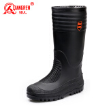 强人3515雨靴防水防滑冬季保暖加绒耐磨雨鞋工作鞋胶鞋 MYX806 黑色 39