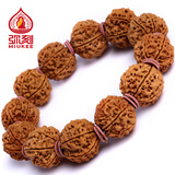 弥刻尼泊尔满肉五六七瓣矮桩大金刚菩提子手串男士文玩佛珠深度清理 六瓣爆肉20mm12颗