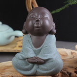 ku-life小僧紫砂茶宠摆件弥勒佛茶玩 茶具配件茶盘配件 悟道