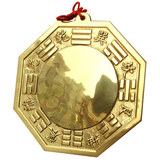 兴润阁 铜八卦镜凹凸镜铜镜挂件摆件凹镜店铺门口挂饰 18厘米凸镜