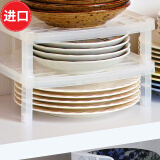 Sanada Seiko日本进口放盘子架搁碗碟架洗餐盘架沥水架碗盘收纳架可叠加餐具整 1个